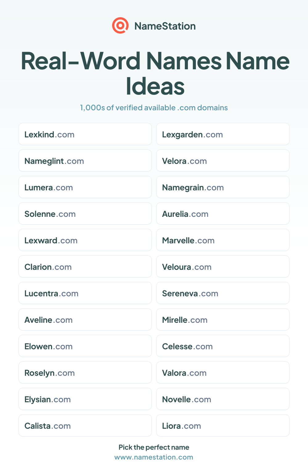 Real-Word Names name ideas