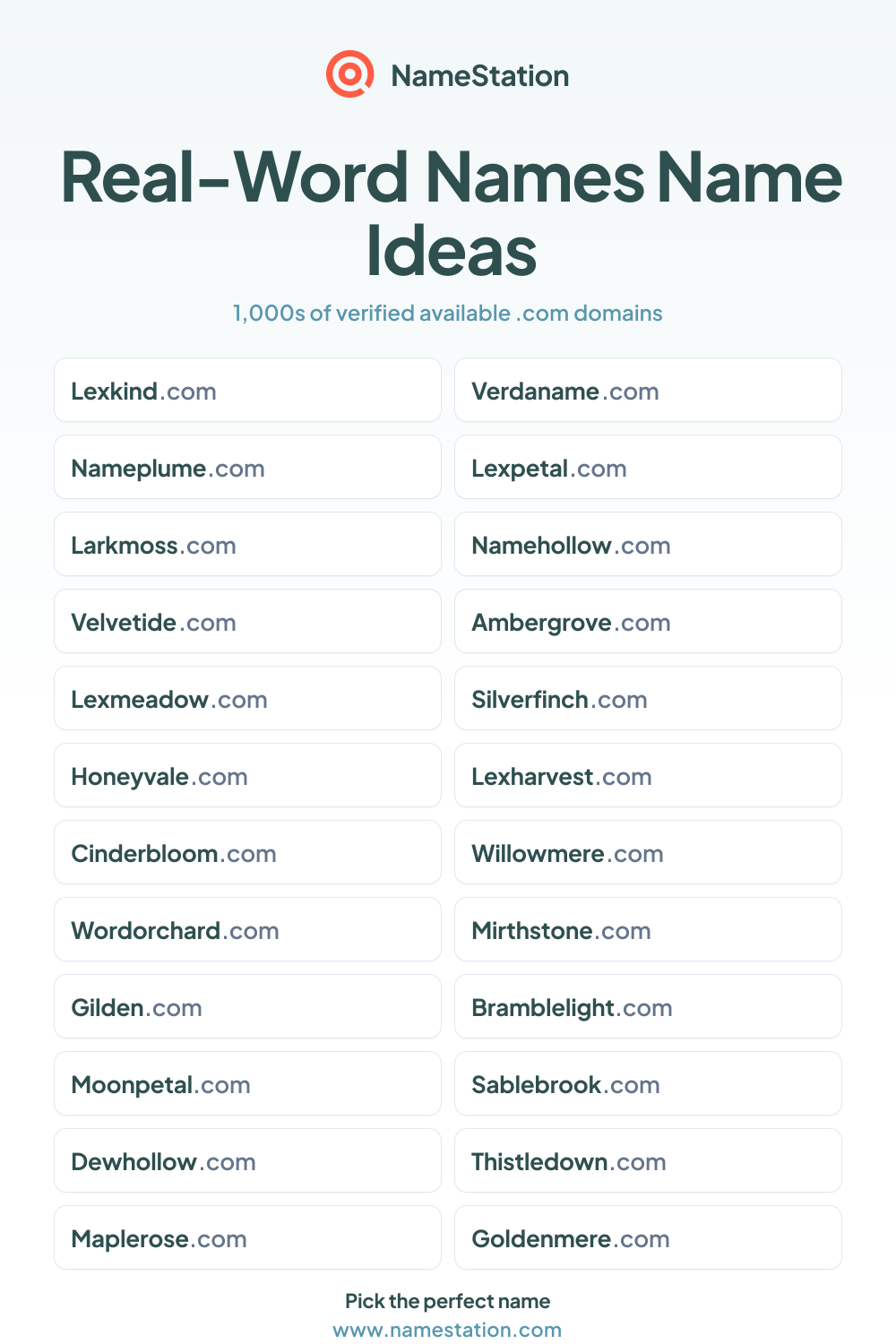 Real-Word Names name ideas