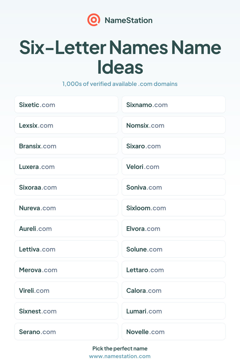 Six-Letter Names name ideas