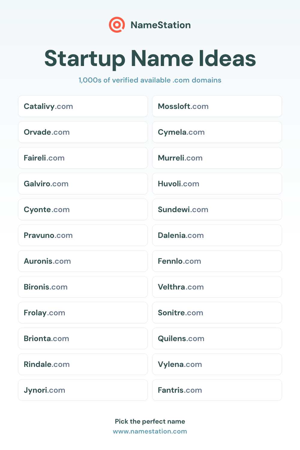 Startup name ideas