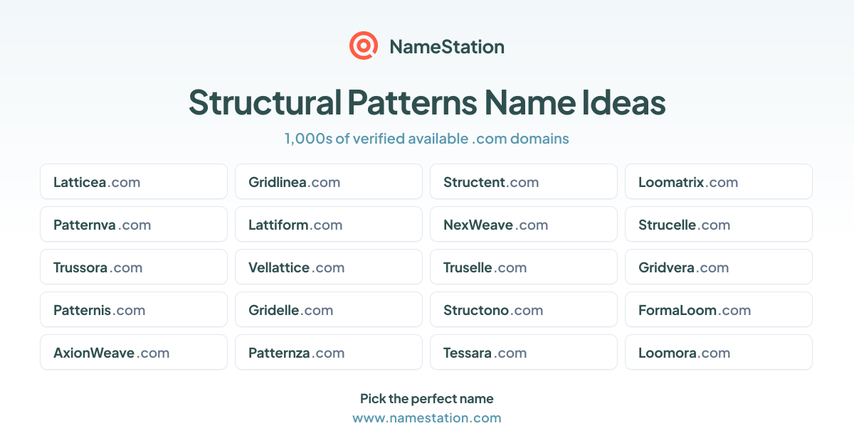 Structural Patterns Business Names | Name Ideas & Generator | NameStation