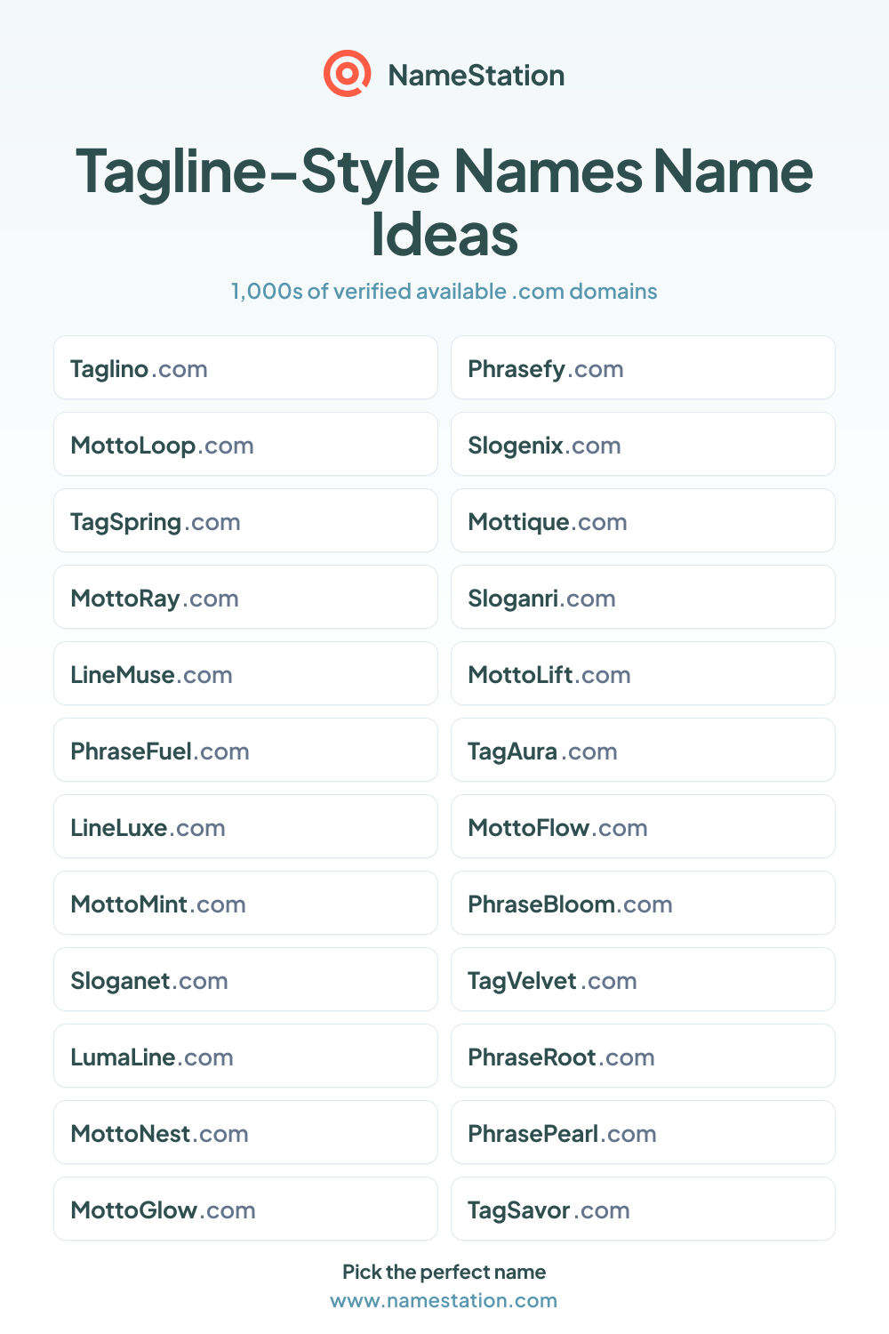 Tagline-Style Names name ideas