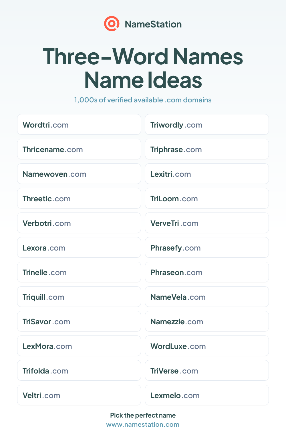 Three-Word Names name ideas