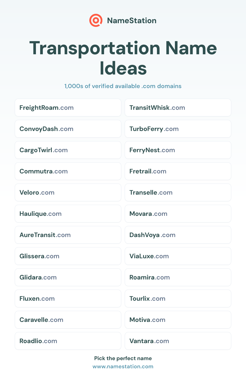 Transportation name ideas