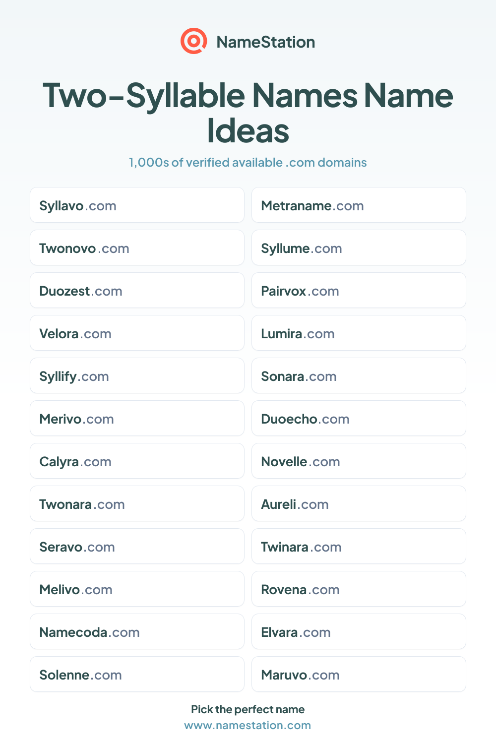 Two-Syllable Names name ideas