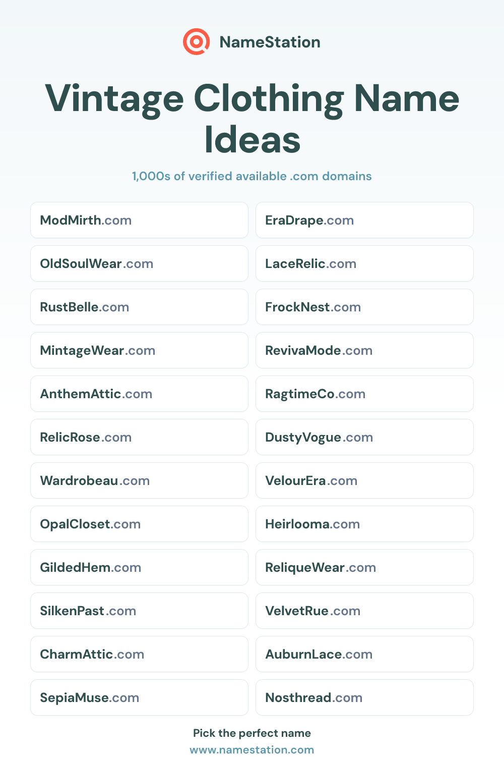 Vintage Clothing name ideas