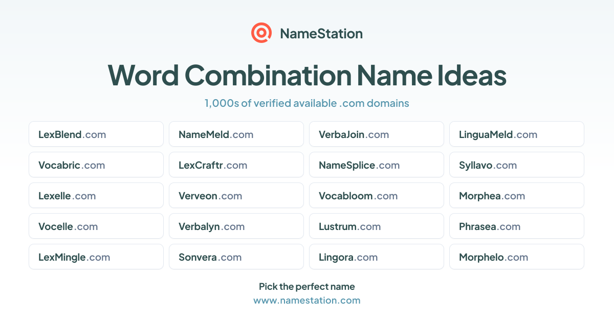 50+ Word Combination Business Names | Name Ideas & Generator | NameStation