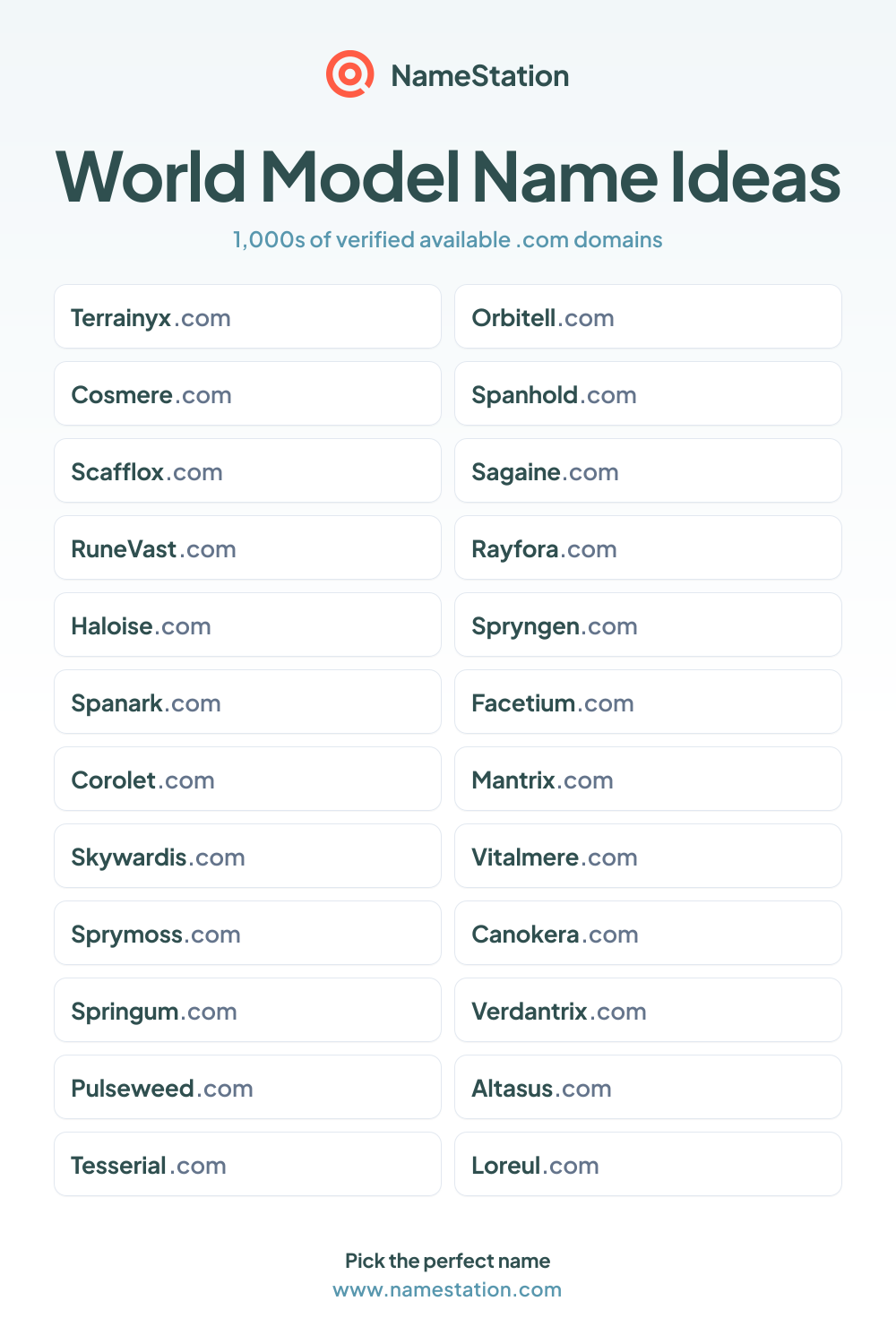 World Model name ideas